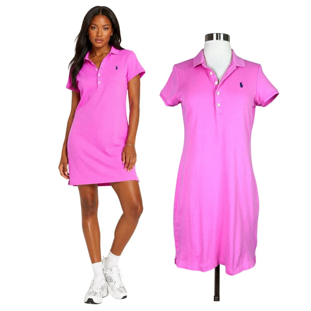 Polo Ralph Lauren | Pink Polo Short Sleeve Cotton Casual Preppy Sporty Dress M